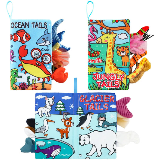 Baby Sensory Cloth Book Set – Ocean, Jungle & Arctic (3 Pack)