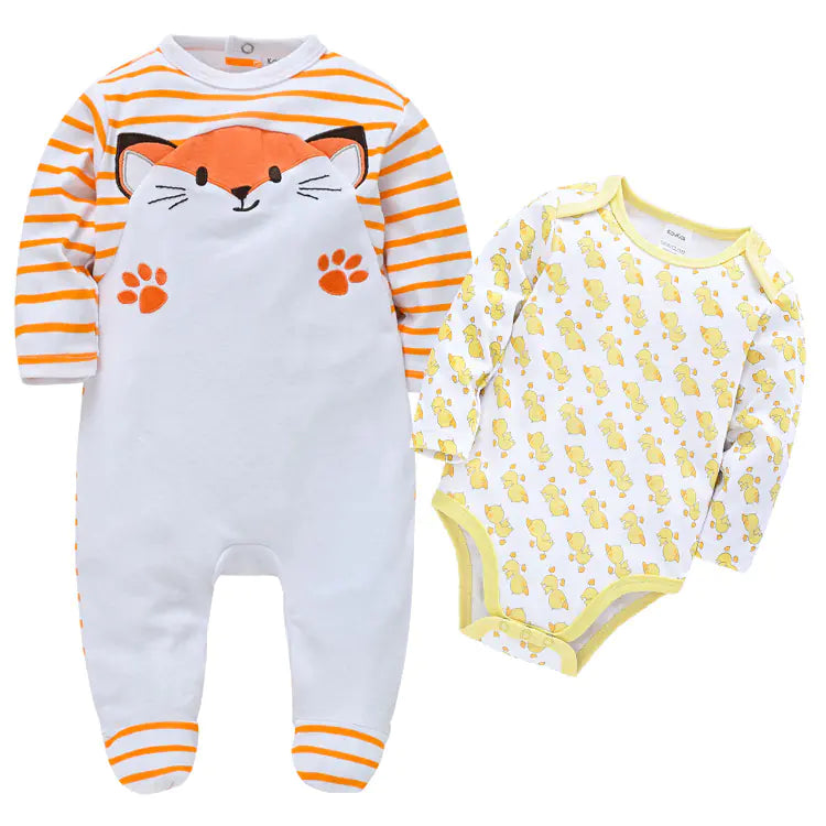 Cozy Velvet Baby Romper Set – Multiple Styles