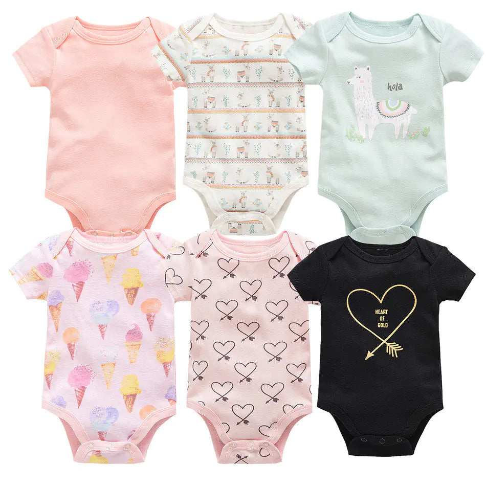 Summer Cotton Baby Outfit Set (6-Piece)