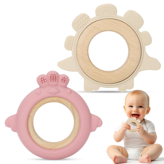🍼 AULEGE Baby Teething Toy – Safe Chew Relief for Little Gums