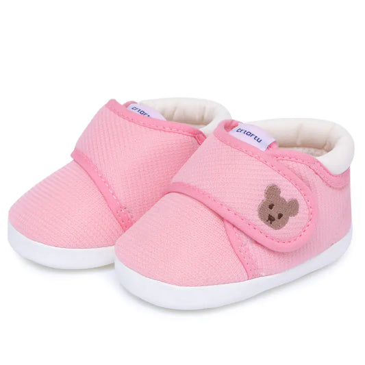 Soft Sole Toddler Baby Shoes with Cute Bear Patch