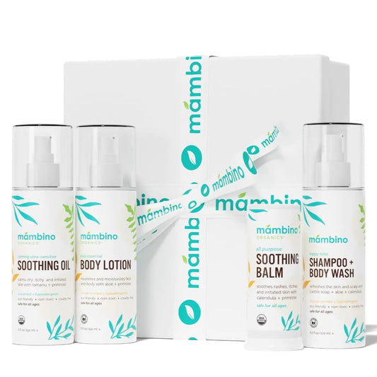 Mambino Organics™ Baby Arrival Gift Set – 4-Piece Natural Baby Skincare Collection