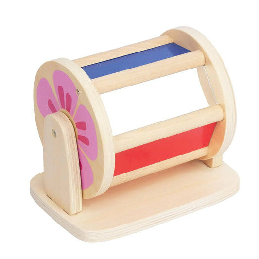 🪵 Montessori Tummy Time Roller – Wooden Drum & Soft Fabric Ball Set
