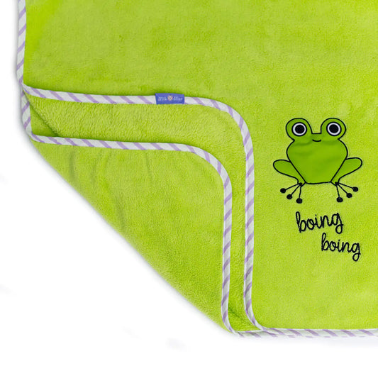 Milk&Moo™ Cacha Frog Baby Blanket Set – Blanket & Hooded Towel