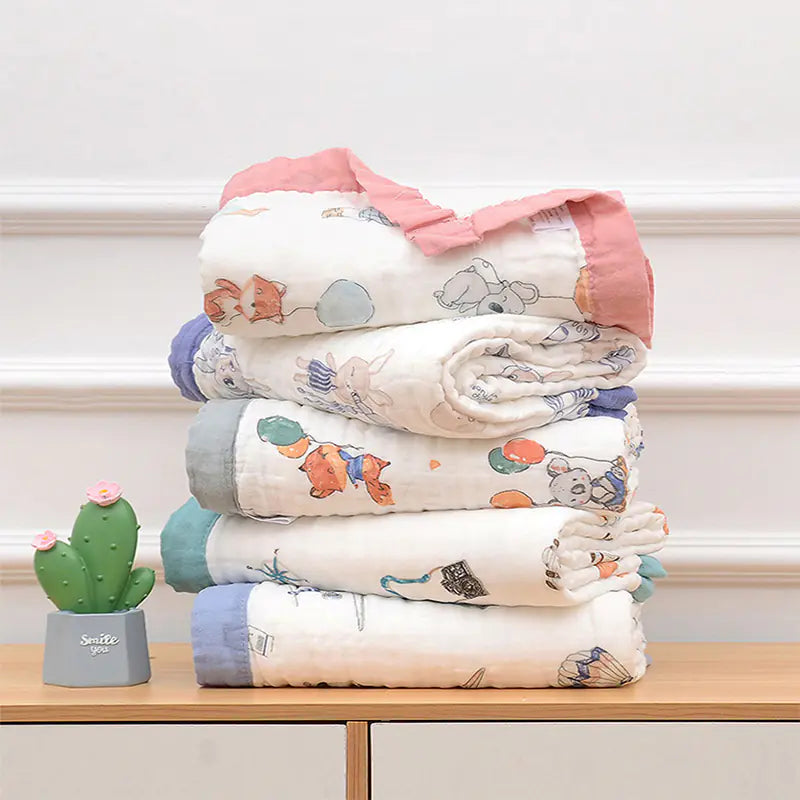 Kindora Muslin Baby Blanket — Soft Cotton Kids Throw