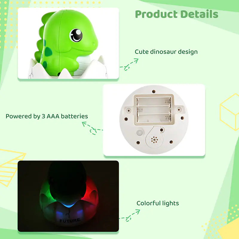 Light-Up Dino Bath Toy – Water Spray Fun