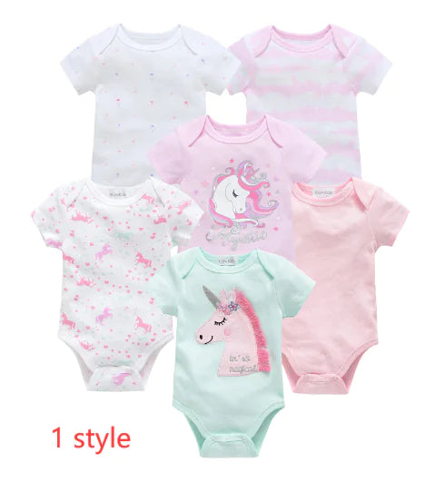 Summer Cotton Baby Outfit Set (6-Piece)