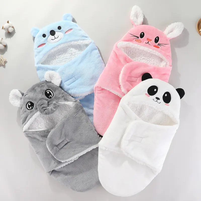 Kindora Cartoon Swaddle — Newborn Baby Blanket with Panda Design