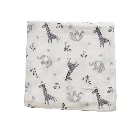 Bamboo Muslin Neutral Receiving Swaddle Blanket