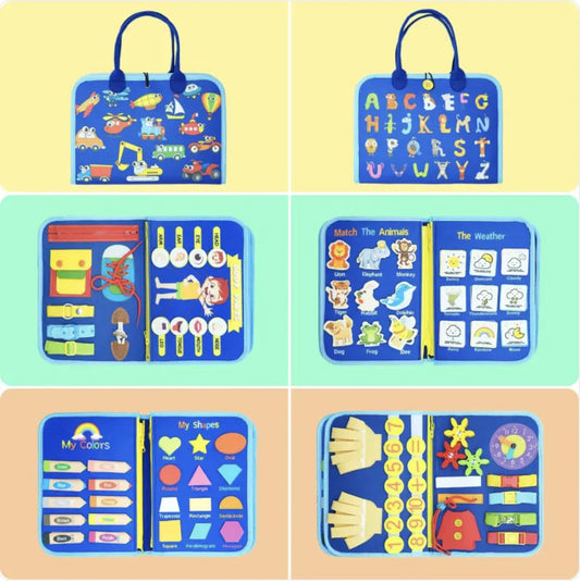 Kindora Felt Busy Board — Montessori Travel Activity Toy