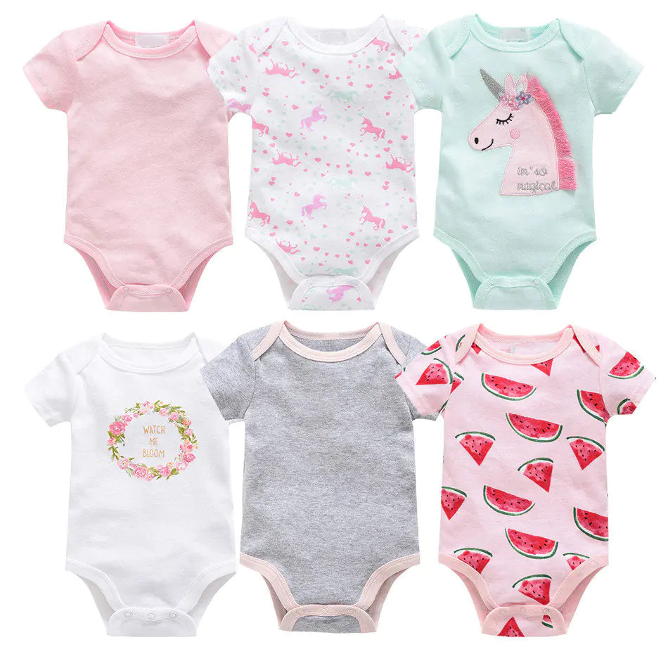Summer Cotton Baby Outfit Set (6-Piece)