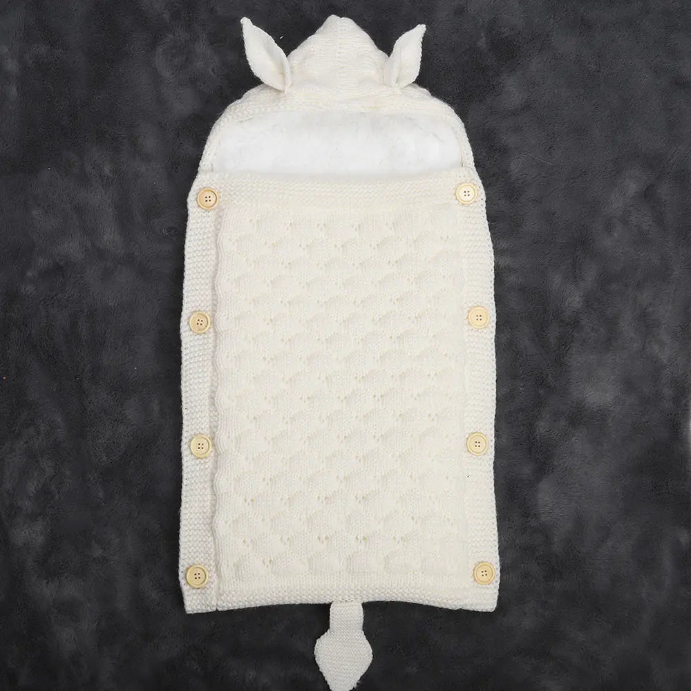 Kindora Knit Sleep Sack — Baby Swaddle with Rabbit Ears
