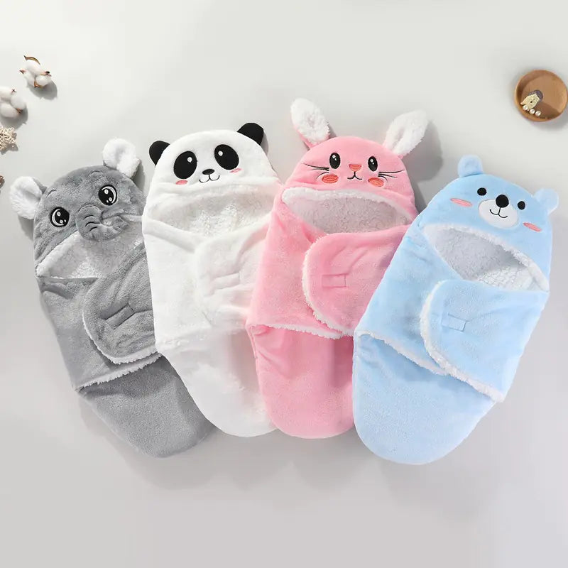 Kindora Cartoon Swaddle — Newborn Baby Blanket with Panda Design