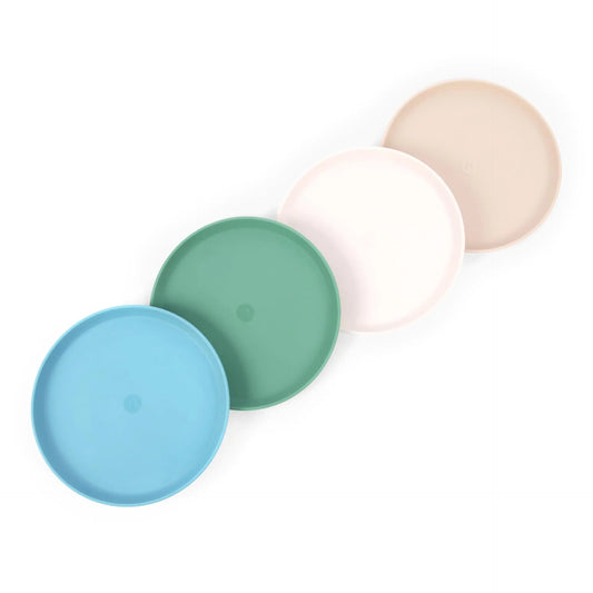 NumNum Toddler Plates – Non-Slip Small Dinnerware Set (4-Pack)