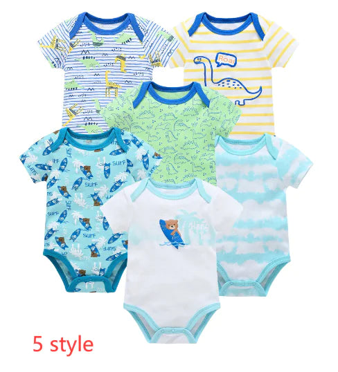 Summer Cotton Baby Outfit Set (6-Piece)