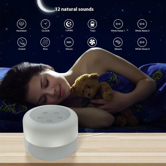 White Noise Night Lamp – Baby Soothing Sound Machine