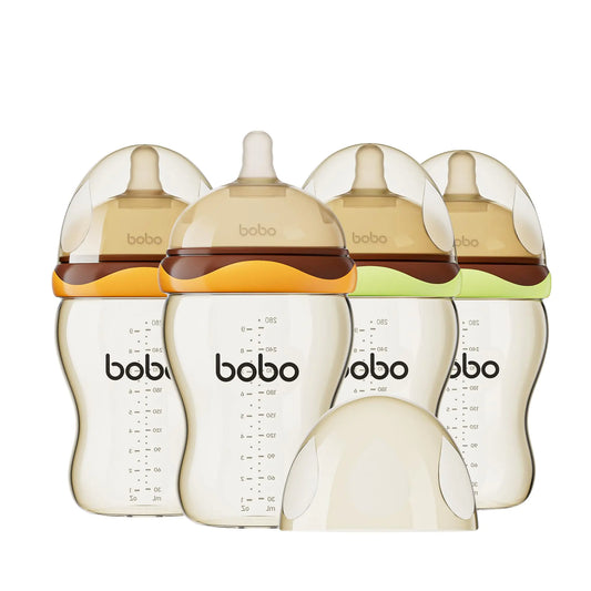 YOHKOH™ SoftFlex Newborn PPSU Bottles – 4-Pack Anti-Colic Design