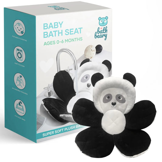 Plush Panda Baby Sink Bath Cushion – Soft, Washable & Supportive