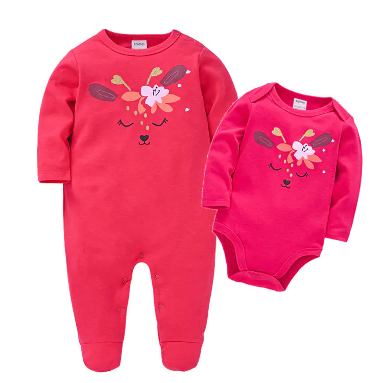 Cozy Velvet Baby Romper Set – Multiple Styles