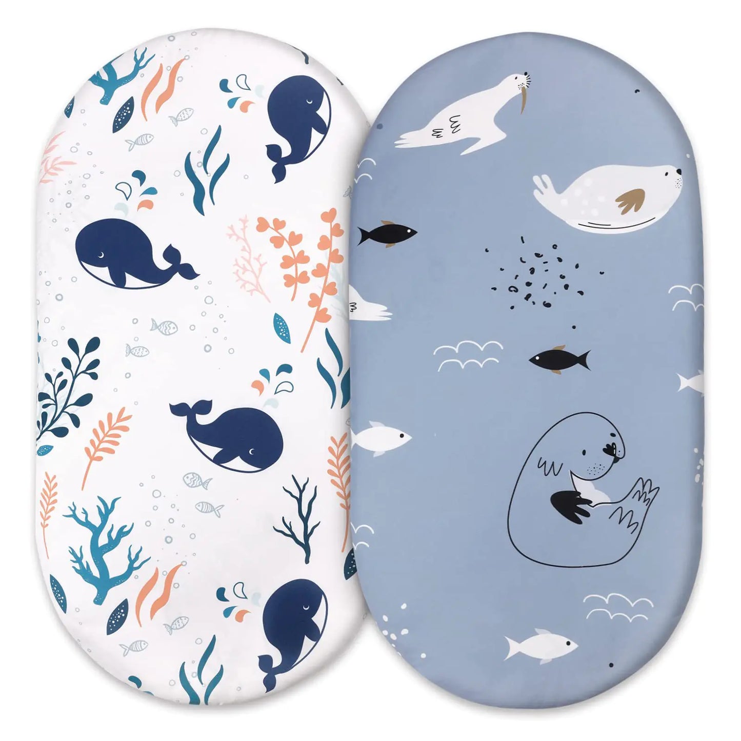 Cozy Elastic Fitted Cradle & Changing Table Sheet – Safari & Floral Prints
