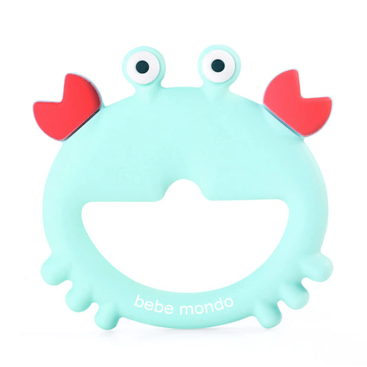 Kindora Crab Teether — Silicone Baby Teething Toy (3–12M)