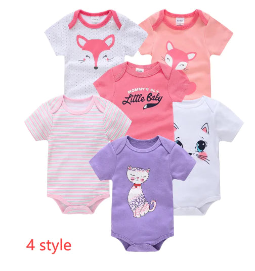 Summer Cotton Baby Outfit Set (6-Piece)