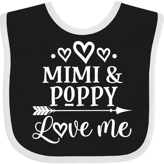 “Mimi & Poppy Love Me” Baby Bib