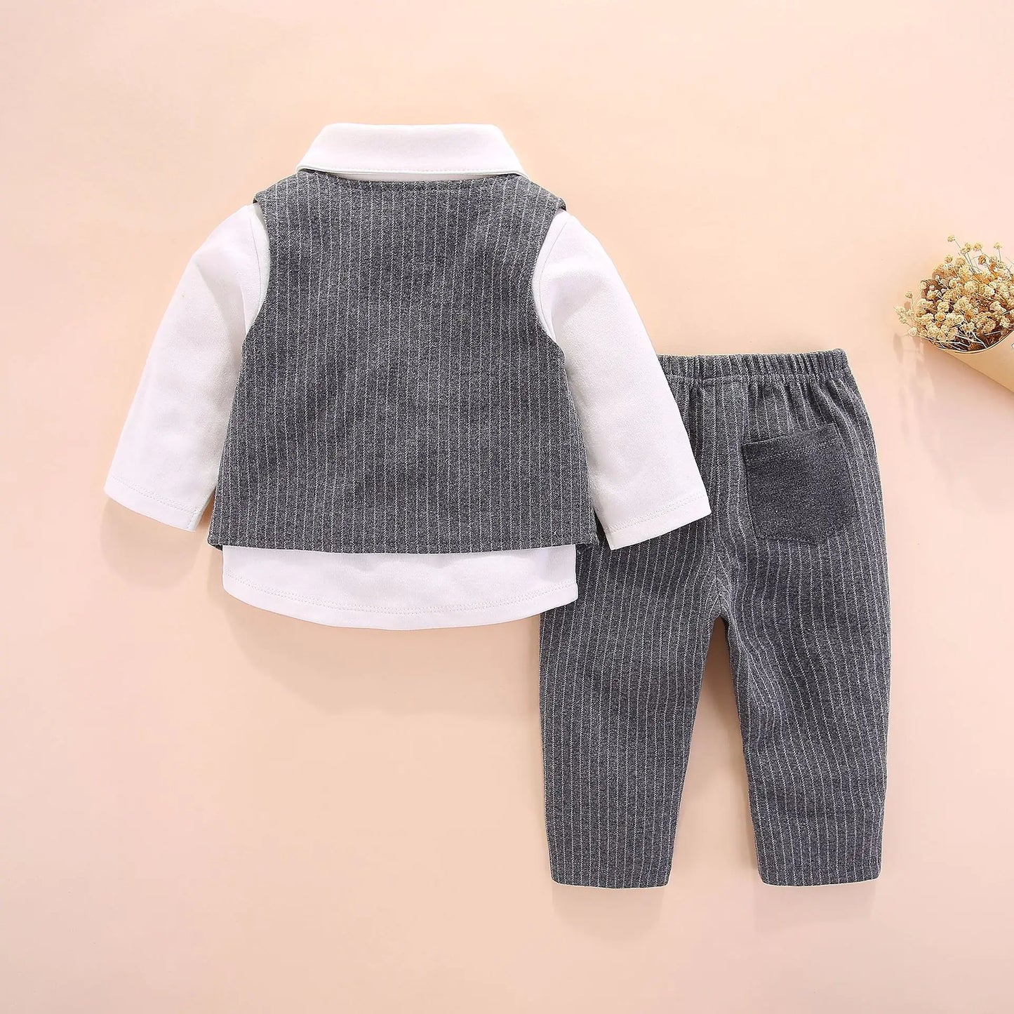 β¨ Baby Gentleman 3-Piece Outfit Set β Shirt, Vest & Pants β¨