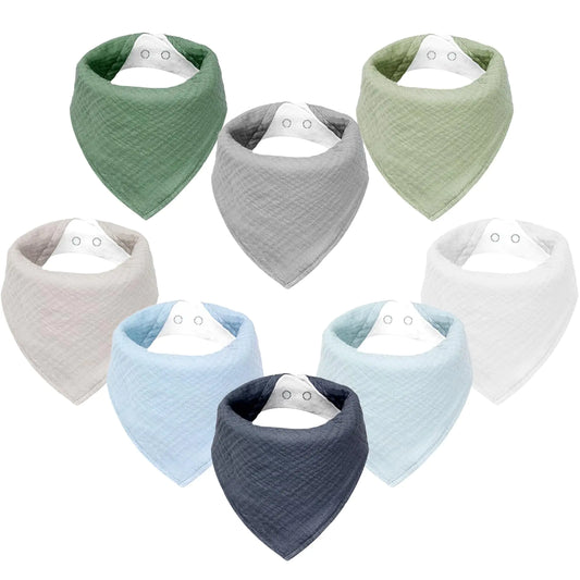 Duludulu Muslin Bandana Bibs (6-Pack)