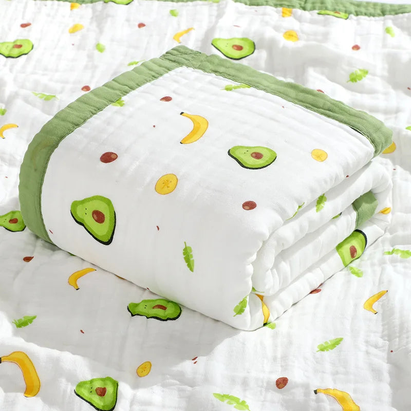Kindora Unicorn Cotton Swaddle — 6-Layer Muslin Baby Blanket