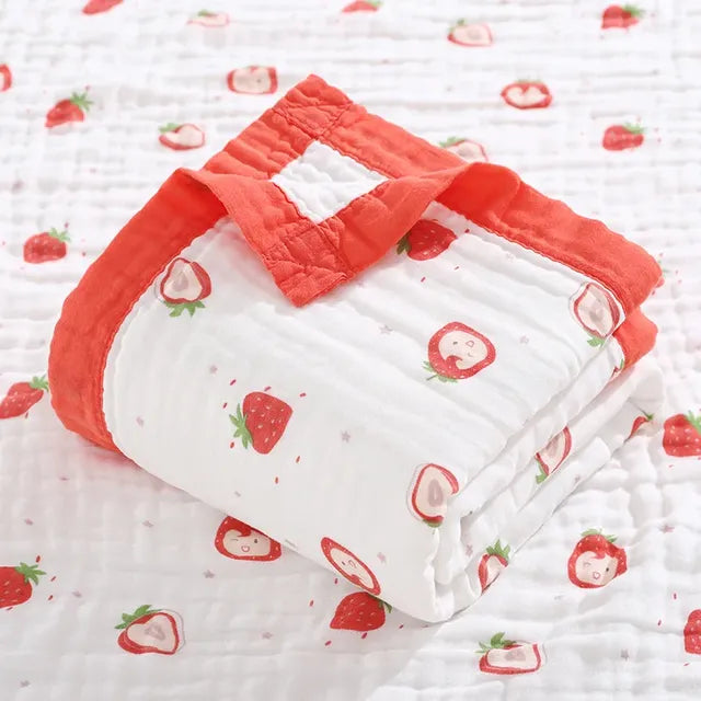 Kindora Unicorn Cotton Swaddle — 6-Layer Muslin Baby Blanket