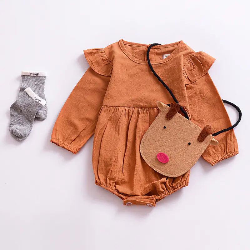 Cotton Flutter Sleeve Baby Bodysuit