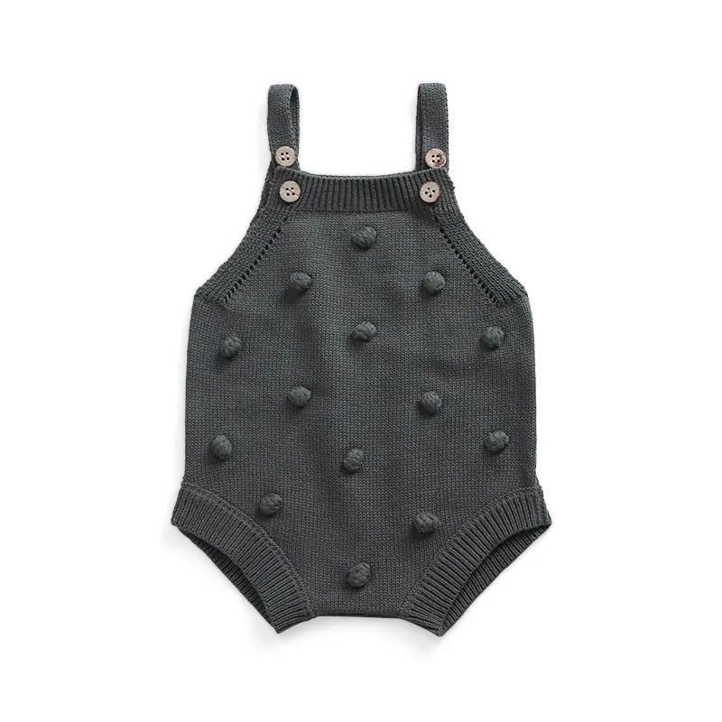 Kindora Knit Baby Romper — Cotton Sleeveless Outfit