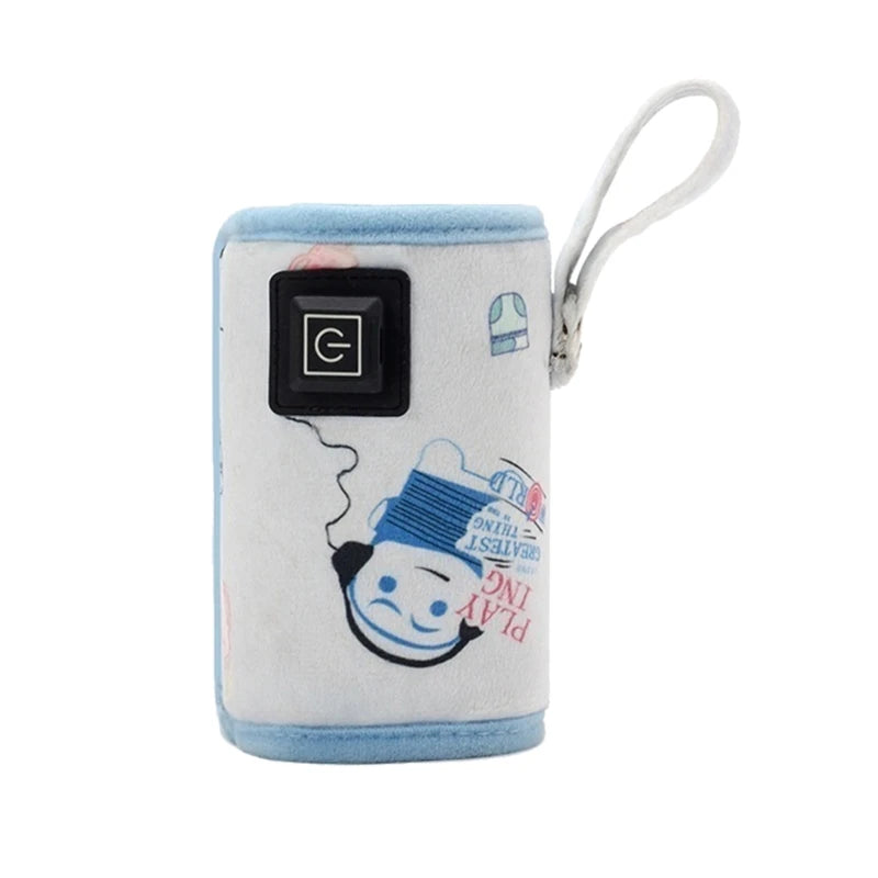 Portable USB Baby Bottle Warmer Travel Milk Warmer Infant Feeding Bottle Heated Cover Insulation Thermostat  Heater Dropshipping