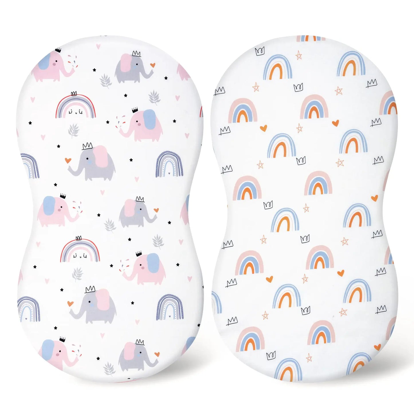 Cozy Elastic Fitted Cradle & Changing Table Sheet – Safari & Floral Prints