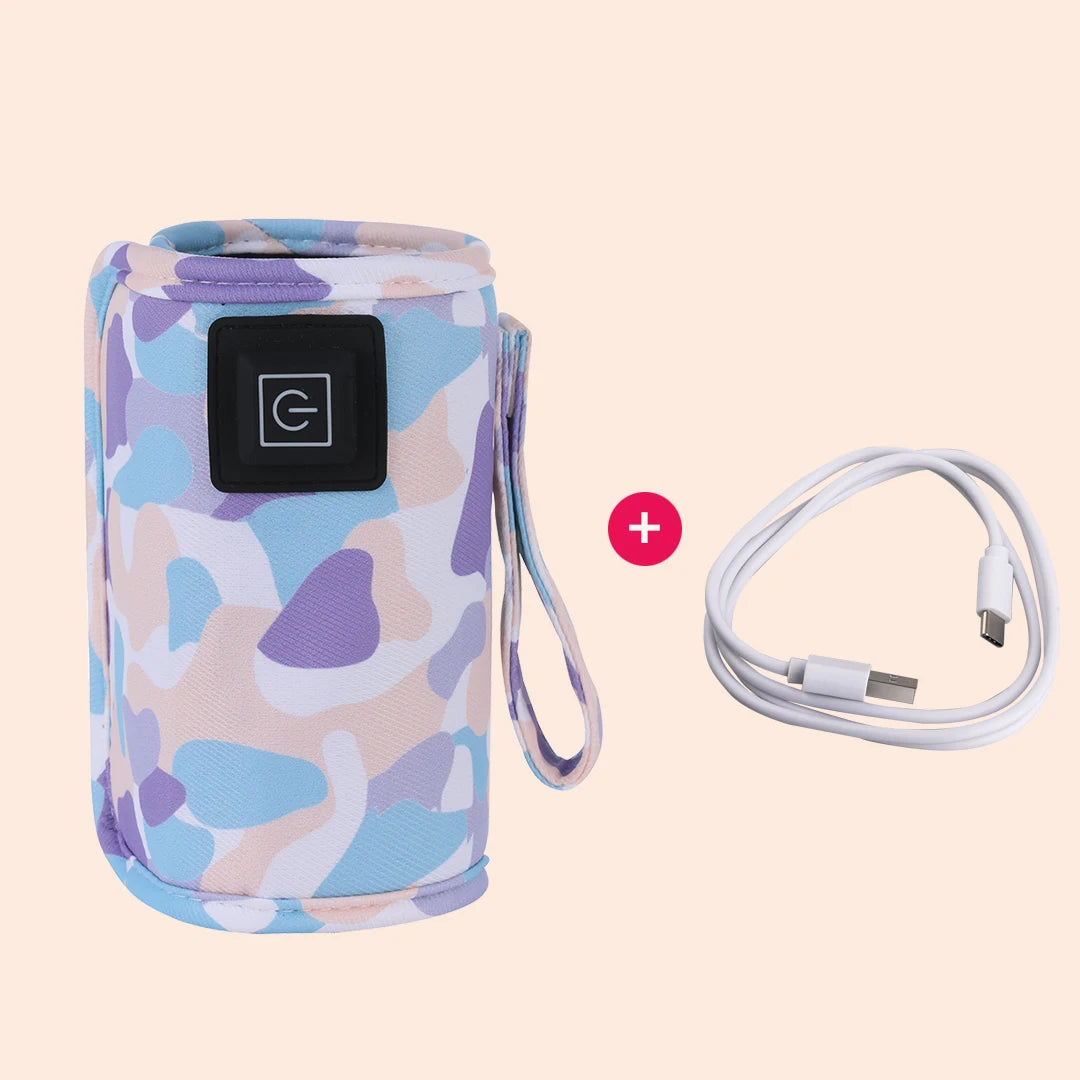 Baby Bottle Warmer 3-speed adjustment Baby Bottle Cup Warmer Car Portable USB Bottle Warmer Baby and Children Outdoor Travel Bab