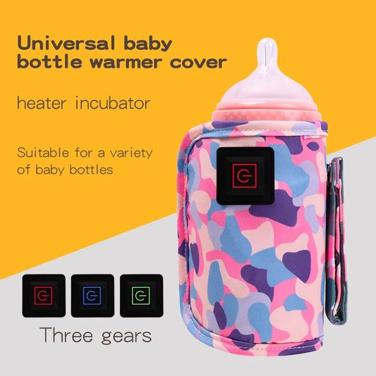 Baby Bottle Warmer 3-speed adjustment Baby Bottle Cup Warmer Car Portable USB Bottle Warmer Baby and Children Outdoor Travel Bab