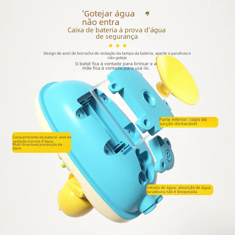 Kindora Duck Shower Toy — Rotating Electric Bath Play
