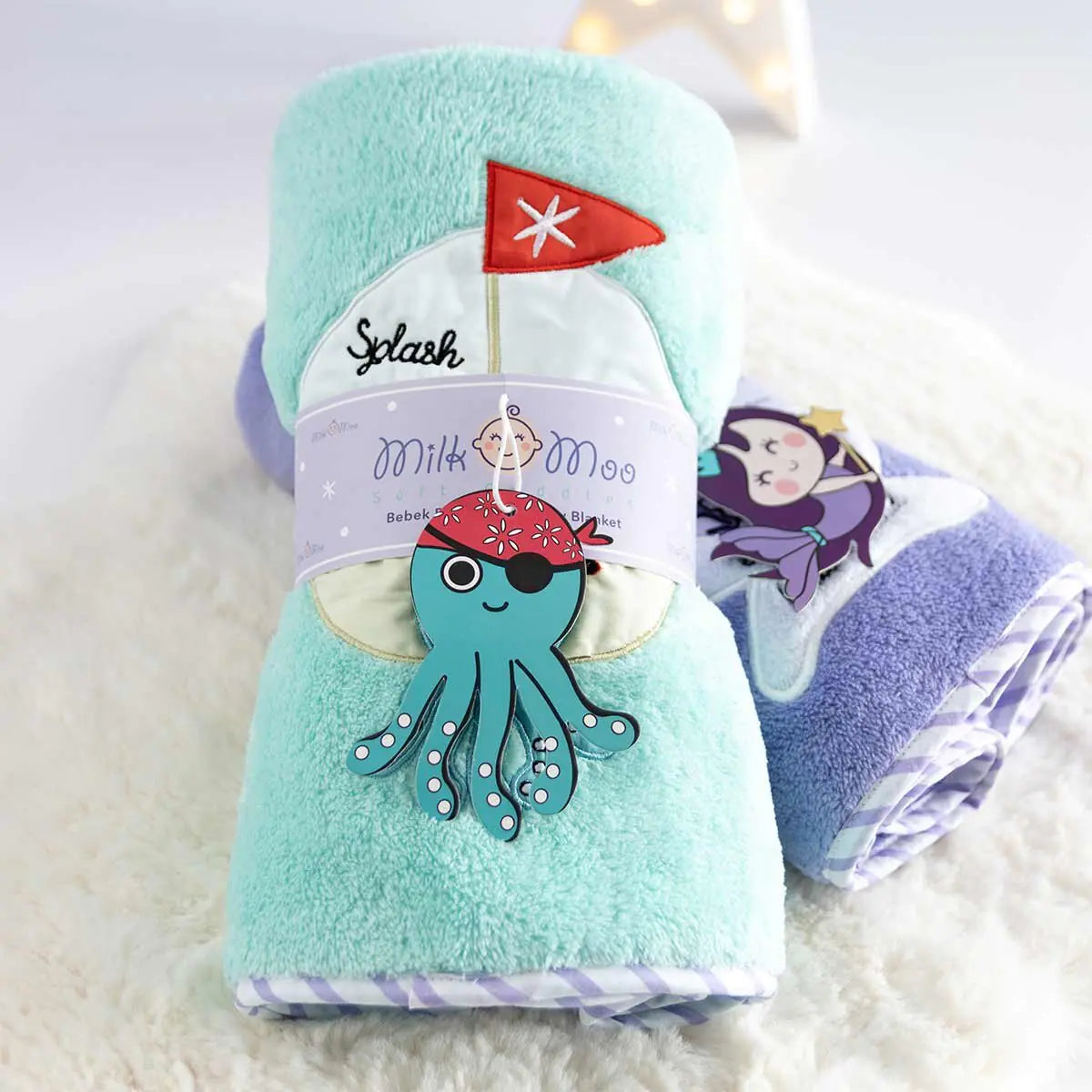Milk&Moo Sailor Octopus Stroller Baby Blanket