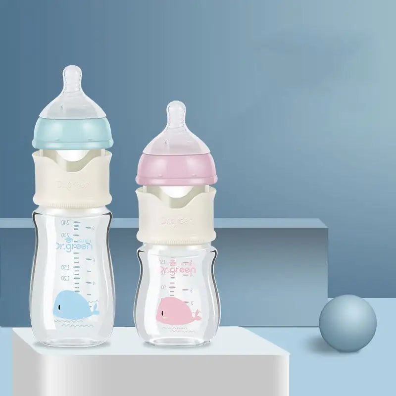 Wide-Caliber Glass Baby Bottle (Dr. Green)