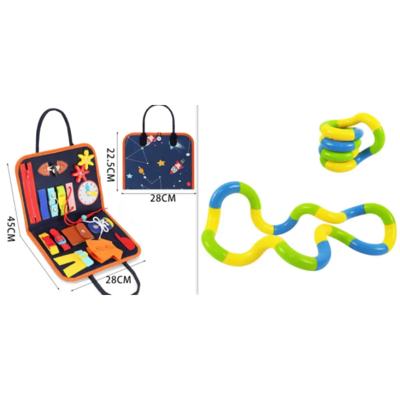 Kindora Montessori Busy Board — Travel Learning Activity Toy
