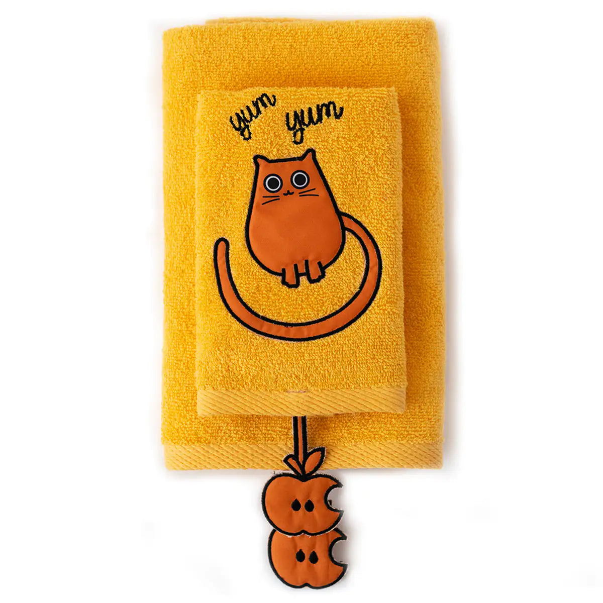 Cozy Cat Turkish Cotton Baby Towels – 2-Piece Set