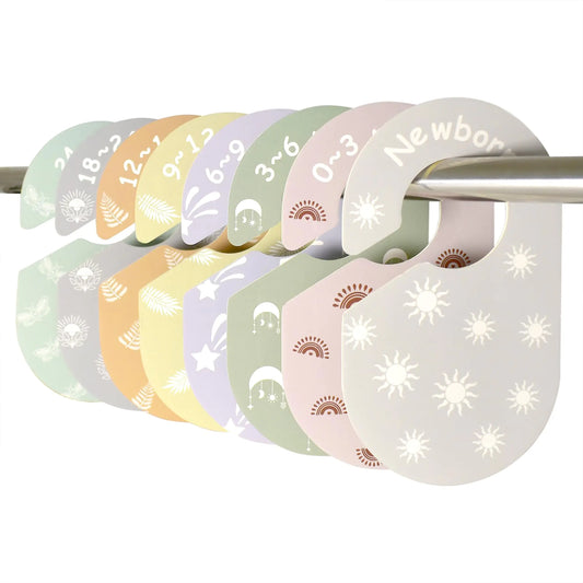 OceanBreeze Baby Closet Dividers – 8-Piece Set (Boho Design)