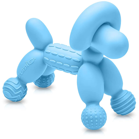 Kindora SplashEZ Baby Teether — Fun Balloon Dog Silicone Chew Toy (3–12M)