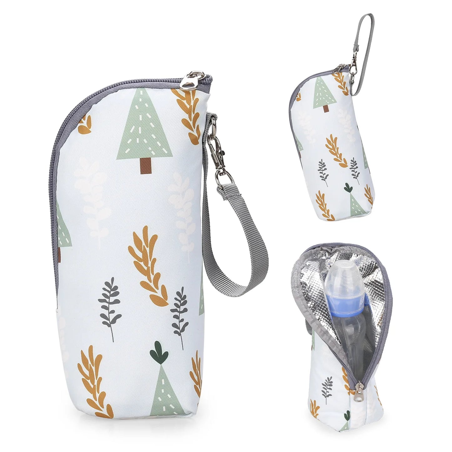 Baby Bottle Bag Bottle Warmer Baby Feeding Aluminum Mold Insulation Outing Stroller Hanging Bag For Storage Cups Drinks