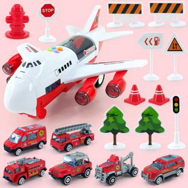 Interactive toddler audio-visual airplane plaything