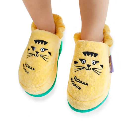 🐆 Skater Cheetah Kids Slippers – Fuzzy & Fun Indoor Footwear
