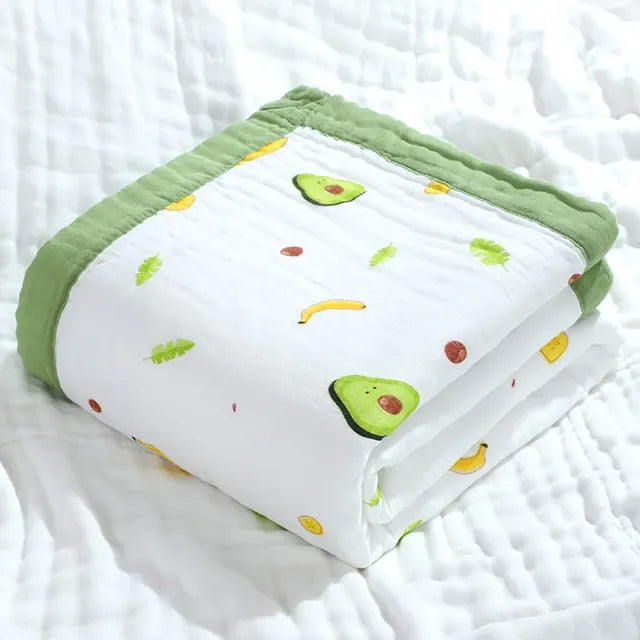 Kindora Unicorn Cotton Swaddle — 6-Layer Muslin Baby Blanket