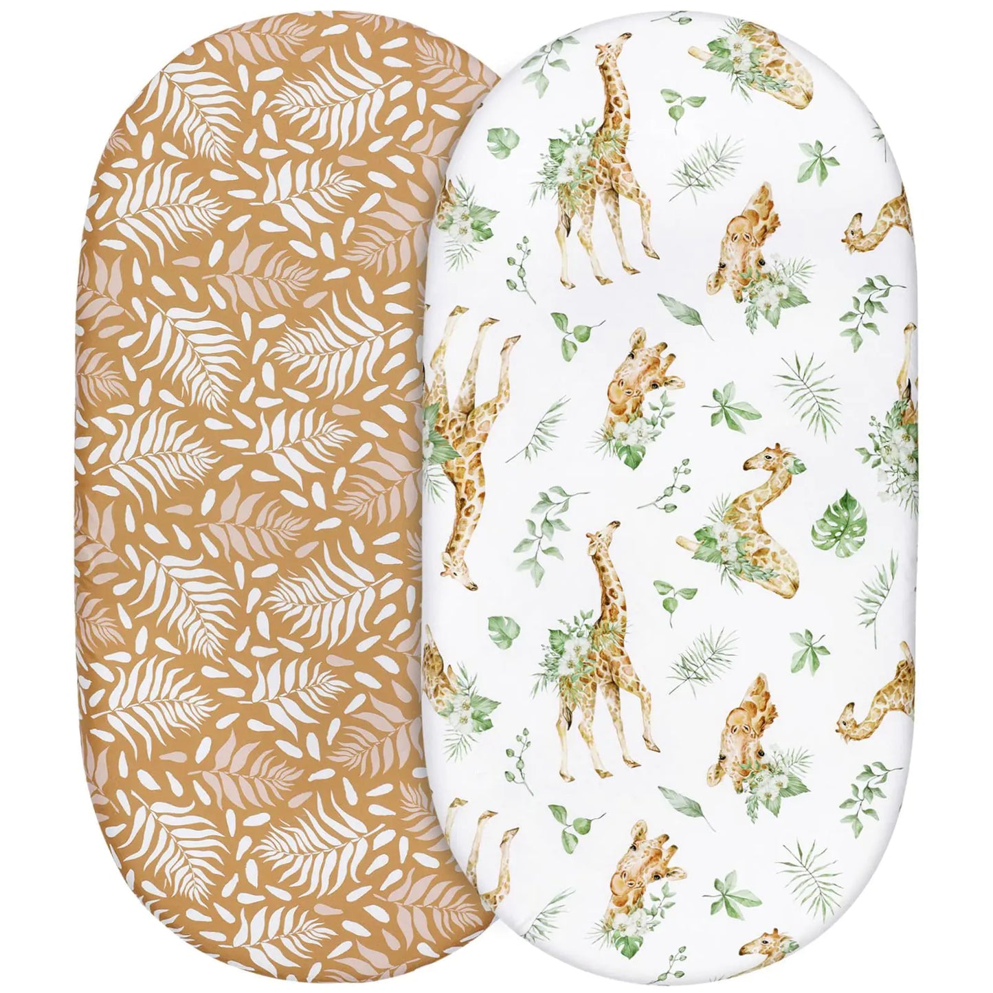Cozy Elastic Fitted Cradle & Changing Table Sheet – Safari & Floral Prints