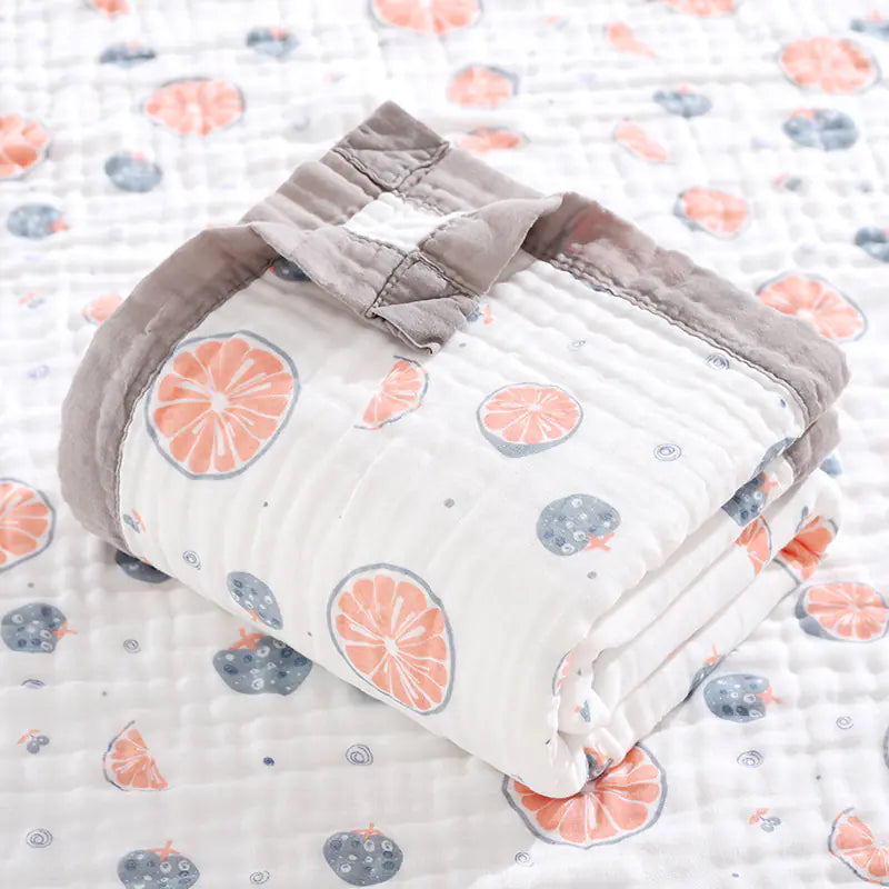 Kindora Unicorn Cotton Swaddle — 6-Layer Muslin Baby Blanket